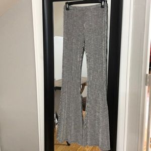 Navy/white strip stretch pant